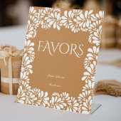 Mexicaanse talavera terracotta vrijgezellenfeest g reclamebord met voetstuk