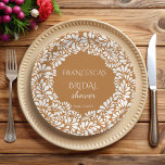 Mexicaanse talavera terracotta vrijgezellenfeest m papieren bordje<br><div class="desc">Mexican talavera terracotta vrijgezellenfeest monogrammed aangepaste servetten sjabloon,  bruin en wit talavera stijl vrijgezellenfeest gepersonaliseerde servetten,  papel picado vrijgezellenfeest bedrukte servetten mosterd talavera vrijgezellenfeest gepersonaliseerde tafel decor  talavera gepersonaliseerde tafelgerei tafeldecoratie</div>