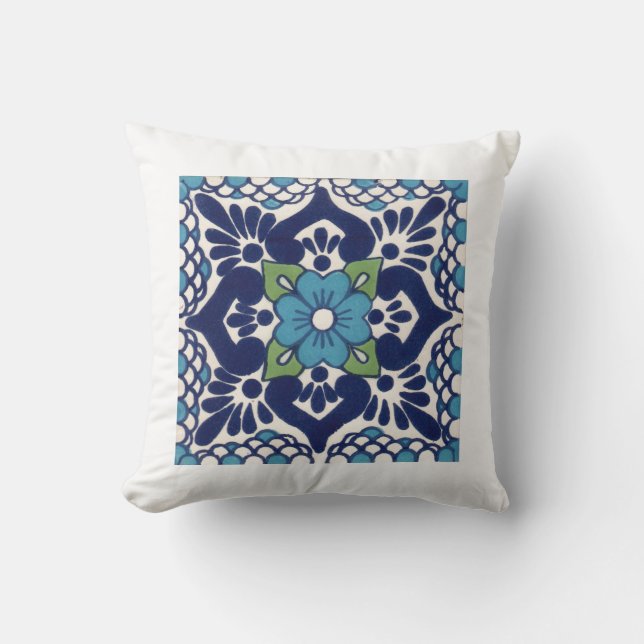 Mexicaanse Talavera Tile tweezijdige sleepkussens Kussen (Voorkant)