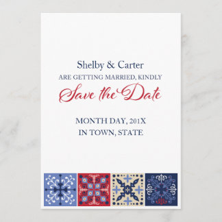 Mexicaanse Talavera Tile Wedding Save the Date