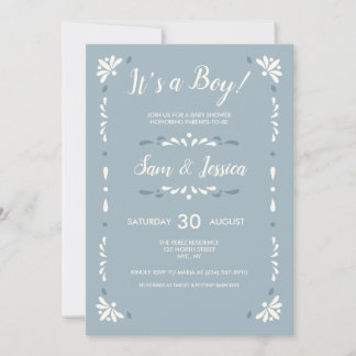 Mexicaanse Talavera uitnodiging voor baby jongen