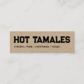 Mexicaanse Tamales Kraft Mini Visitekaartje (Voorkant)