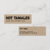 Mexicaanse Tamales Kraft Mini Visitekaartje (Voorkant / Achterkant)