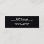 Mexicaanse Tamales Mini Visitekaartje (Achterkant)