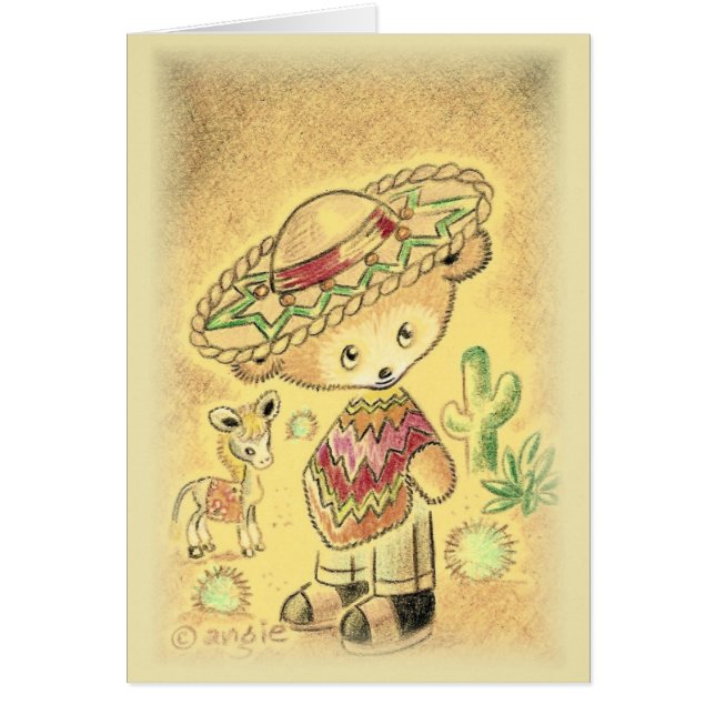 Mexicaanse Teddy Bear in Sombrero (Voorkant)