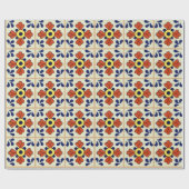 Mexicaanse tegel blauwe mozaïek Zuidwest-stijl Cadeaupapier (Vlak)
