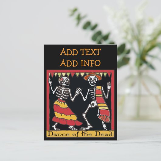 Mexicaanse Tegel, dans van de doden Briefkaart (Staand voorkant)