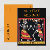 Mexicaanse Tegel, dans van de doden Briefkaart (Voorkant / Achterkant)