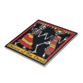 Mexicaanse Tegel, dans van de doden Tegeltje (Zijkant)