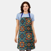 Mexicaanse Tegel Fiesta Talavera Spaans Schort (Gedragen)