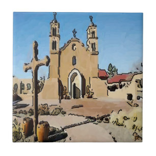 Mexicaanse Tegel, oude Spaanse missie Tegeltje