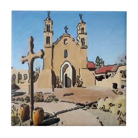 Mexicaanse Tegel, oude Spaanse missie Tegeltje (Voorkant)