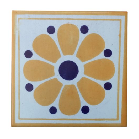 Mexicaanse Tegels Handgeschilderde Backsplash 8 Tegeltje (Voorkant)