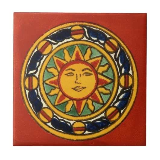 Mexicaanse tegels met handmatige rugsplash 5 tegeltje (Voorkant)