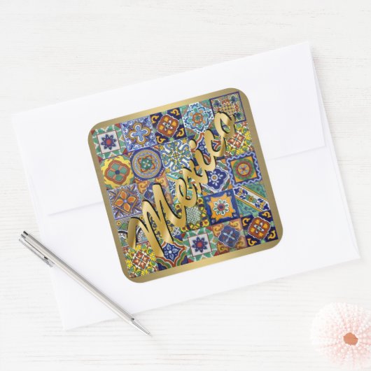 Mexicaanse Tegels Sticker (Envelop)