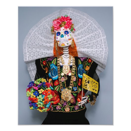 Mexicaanse Tehuana Catrina Foto Afdruk (Voorkant)