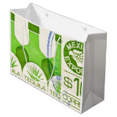 Mexicaanse Tequila Cactus Large Gift Bag Groot Cadeauzakje (Voorkant Gekanteld)