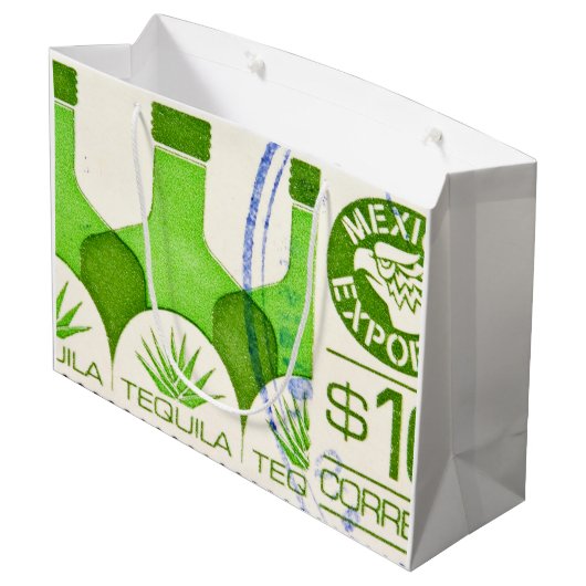 Mexicaanse Tequila Cactus Large Gift Bag Groot Cadeauzakje (Achterkant Gekanteld)