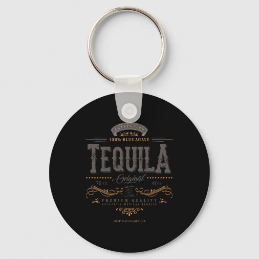 Mexicaanse Tequila Cinco de Mayo Vintage Distresse Sleutelhanger (Voorkant)