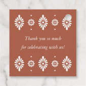 Mexicaanse Terra Cotta bruiloft gunst Labels (Achterkant)