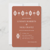 Mexicaanse Terra Cotta bruiloft uitnodiging (Voorkant)
