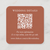 Mexicaanse Terra Cotta QR Code RSVP-kaart Informatiekaartje (Voorkant)