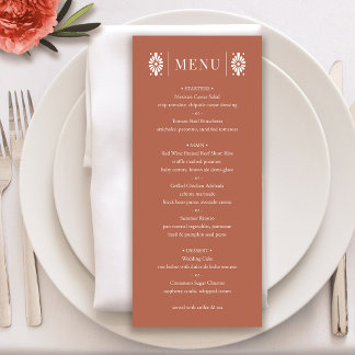 Mexicaanse Terra Cotta Wedding Menu