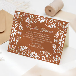 Mexicaanse Terracotta Baby shower bedankkaart