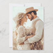 Mexicaanse Terracotta Beige bruiloft Save The Date (Achterkant)