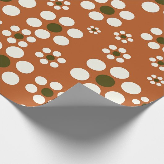 Mexicaanse terracotta bloemen cadeaupapier (Hoek)