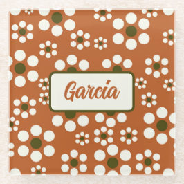 Mexicaanse terracotta bloemen glazen onderzetter