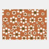 Mexicaanse terracotta bloemen inpakpapier vel (Voorkant 3)