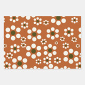 Mexicaanse terracotta bloemen inpakpapier vel (Voorkant 2)