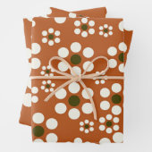 Mexicaanse terracotta bloemen inpakpapier vel (In situ)