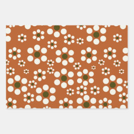 Mexicaanse terracotta bloemen inpakpapier vel