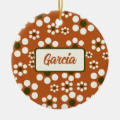 Mexicaanse terracotta bloemen keramisch ornament (Voorkant)