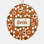 Mexicaanse terracotta bloemen keramisch ornament (Links)