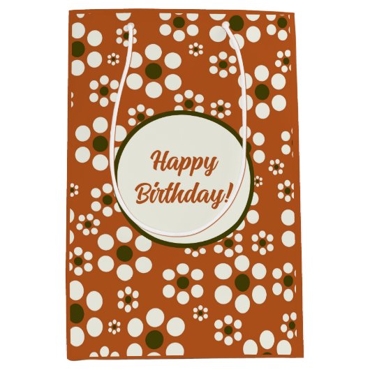 Mexicaanse terracotta bloemen medium cadeauzakje (Voorkant)