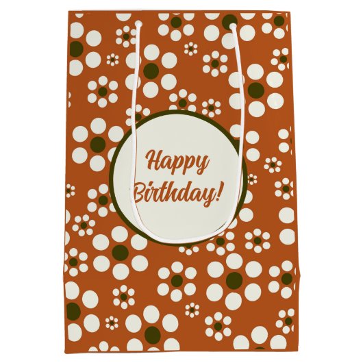 Mexicaanse terracotta bloemen medium cadeauzakje (Achterkant)