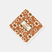 Mexicaanse terracotta bloemen servet (Hoek)