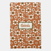 Mexicaanse terracotta bloemen theedoek (Verticaal)