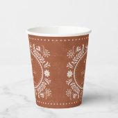Mexicaanse Terracotta Papel Picado Trouwpapier Cup Papieren Bekers (Links)