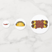 Mexicaanse Tex Mex Food Taco Enchilada Chimichanga Confetti (Achterkanten)