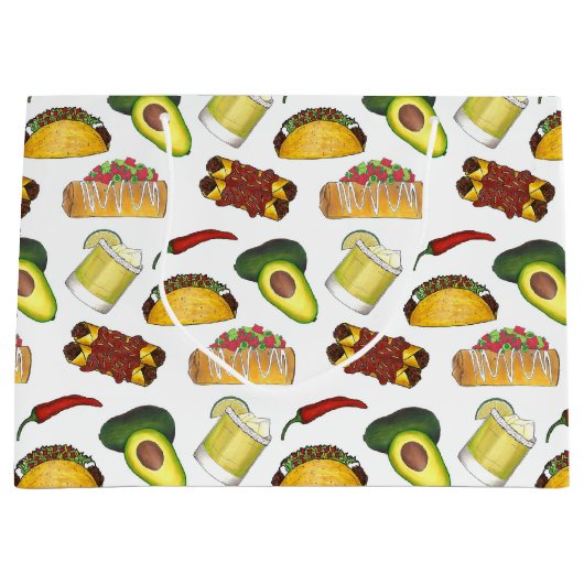 Mexicaanse Tex Mex Food Taco Enchilada Chimichanga Large Cadeautasje (Voorkant)