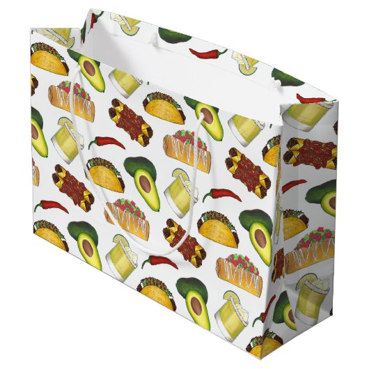 Mexicaanse Tex Mex Food Taco Enchilada Chimichanga Large Cadeautasje (Achterkant Gekanteld)