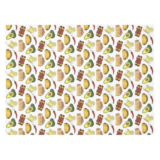 Mexicaanse Tex Mex Food Taco Enchilada Chimichanga Tafelkleed (Voorkant (Horizontaal))