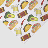 Mexicaanse Tex Mex Food Taco Enchilada Chimichanga Tissuepapier (Detail)