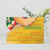 Mexicaanse theaterpartij Fiesta Kaart (Staand voorkant)