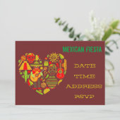 Mexicaanse theaterpartij Fiesta mariachi Kaart (Staand voorkant)