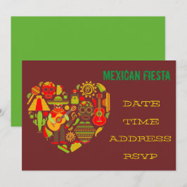 Mexicaanse theaterpartij Fiesta mariachi Kaart